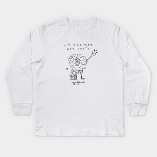 Peace and unity Kids Long Sleeve T-Shirt